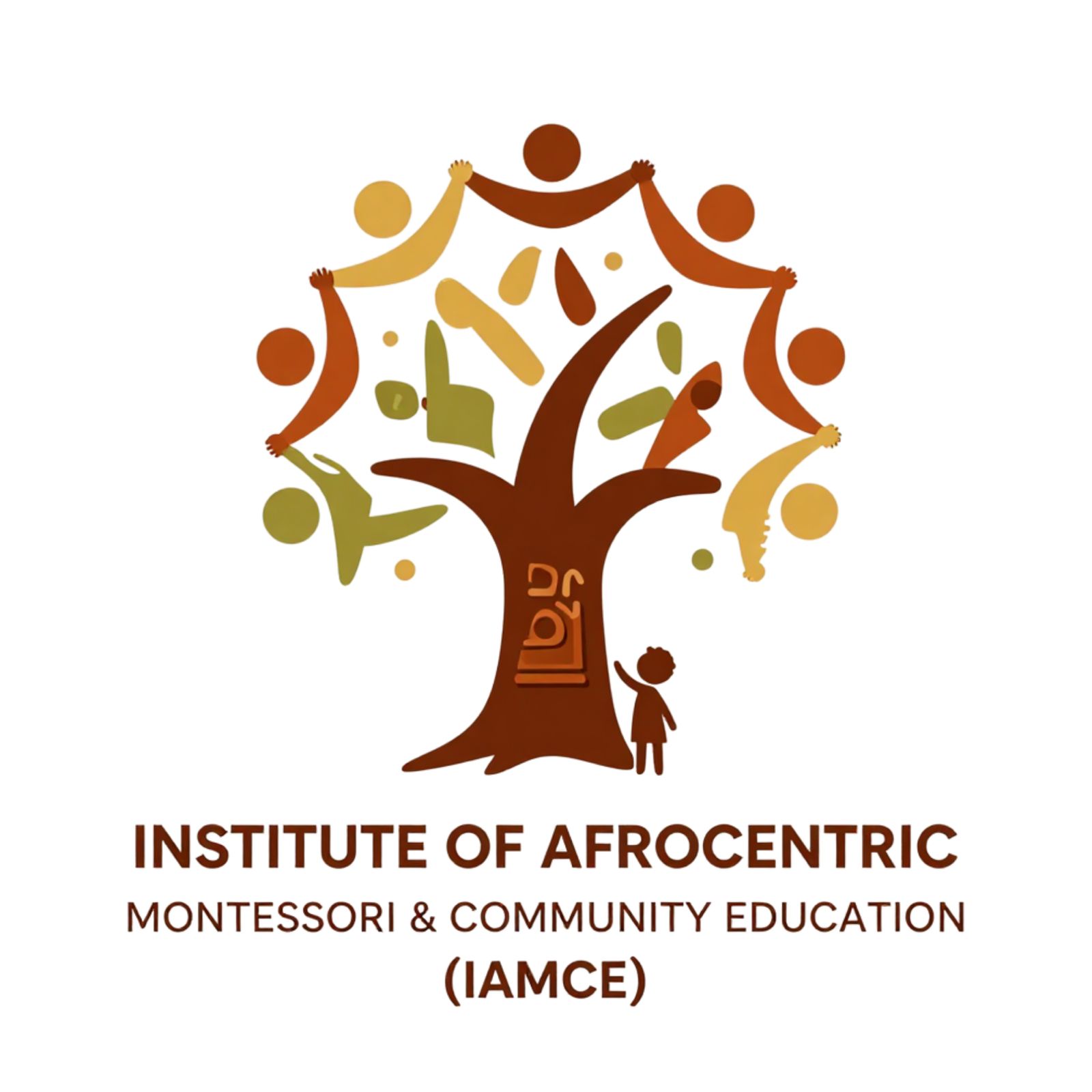 IAMCE logo: a tree surrounded by a community joining hands